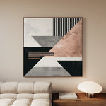 Abstract 1356 Canvas Art 60 x 60 cm / Black