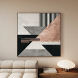 Abstract 1356 Canvas Art 60 x 60 cm / Black