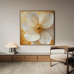 Floral 1356 Canvas Art 60 x 60 cm / Black