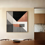 Abstract 1357 Canvas Art 60 x 60 cm / Black