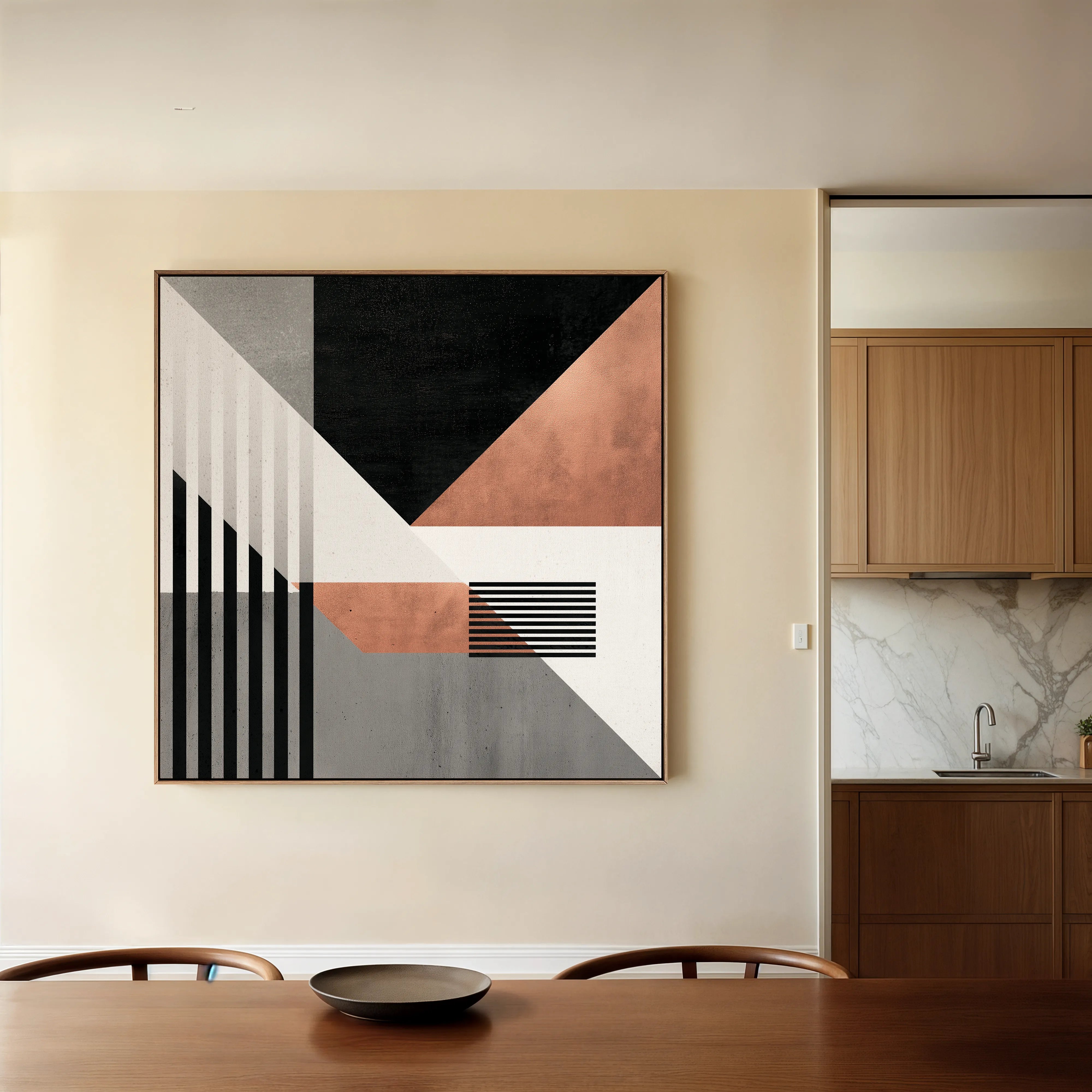 Abstract 1357 Canvas Art 60 x 60 cm / Black