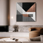 Abstract 1357 Canvas Art 60 x 60 cm / Black