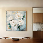 Floral 1357 Canvas Art 60 x 60 cm / Black