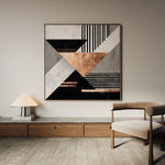 Abstract 1358 Canvas Art 60 x 60 cm / Black