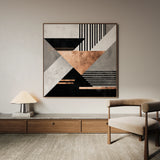 Abstract 1358 Canvas Art 60 x 60 cm / Black