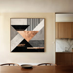 Abstract 1358 Canvas Art 60 x 60 cm / Black