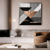 Abstract 1358 Canvas Art 60 x 60 cm / Black
