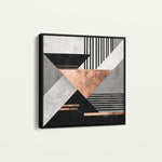 Abstract 1358 Canvas Art 60 x 60 cm / Black