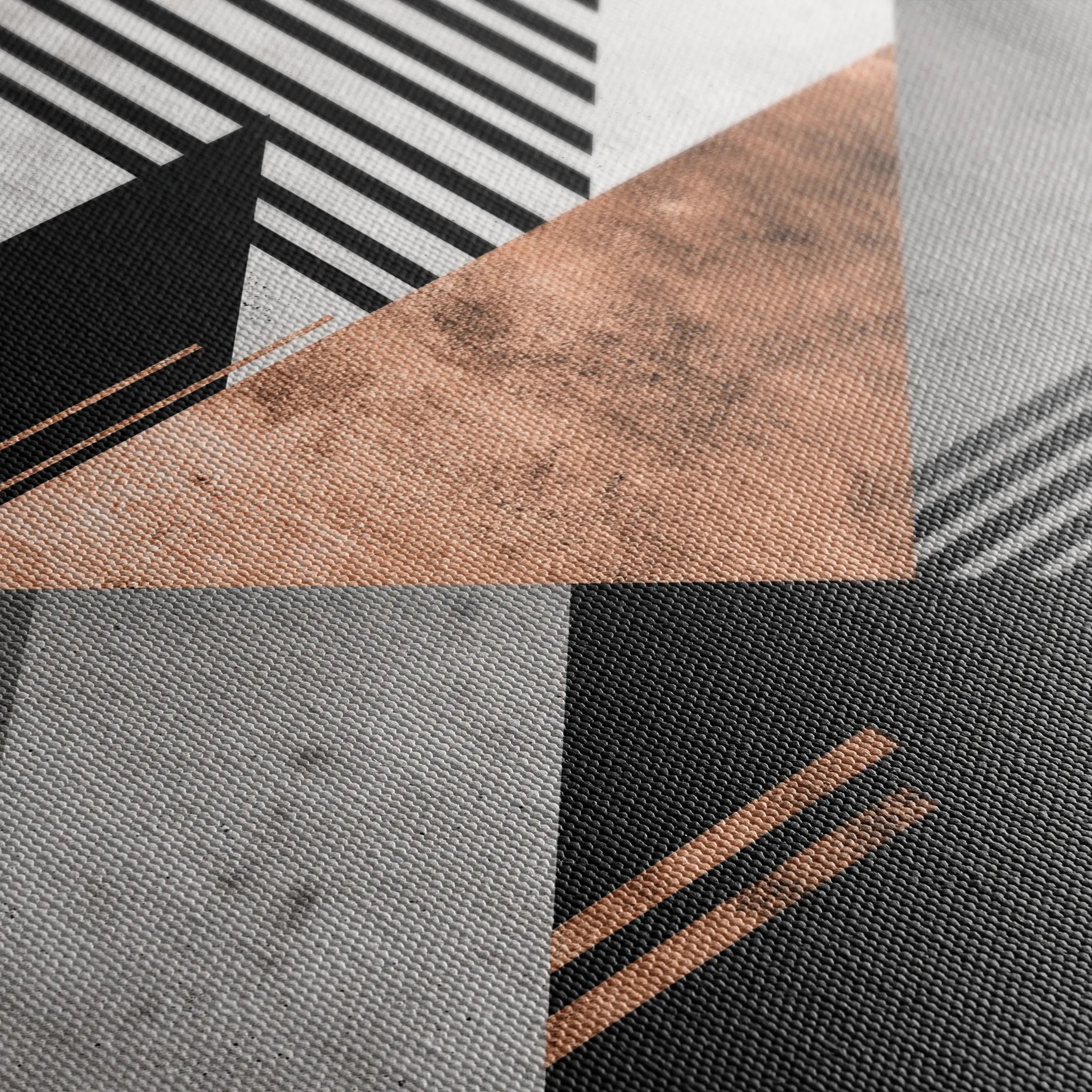 Abstract 1358 Canvas Art 60 x 60 cm / Black