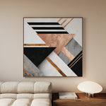 Abstract 1359 Canvas Art 60 x 60 cm / Black