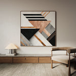 Abstract 1359 Canvas Art 60 x 60 cm / Black