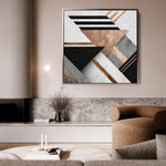 Abstract 1359 Canvas Art 60 x 60 cm / Black