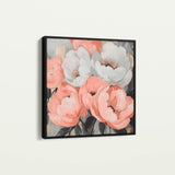 Floral 1359 Canvas Art 60 x 60 cm / Black