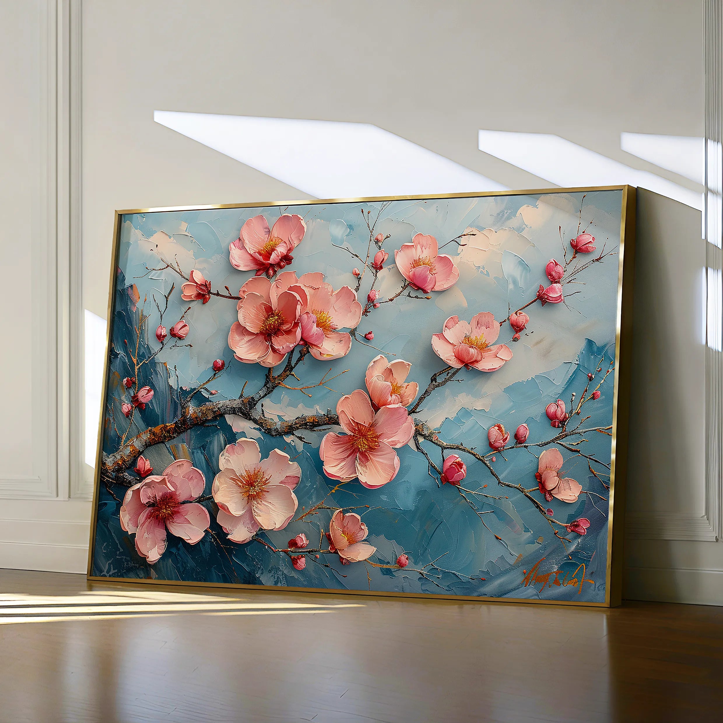 Floral 136 Canvas Art 60 x 40 cm / Black