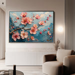 Floral 136 Canvas Art 60 x 40 cm / Black