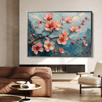 Floral 136 Canvas Art 60 x 40 cm / Black