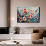 Floral 136 Canvas Art 60 x 40 cm / Black