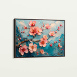Floral 136 Canvas Art 60 x 40 cm / Black