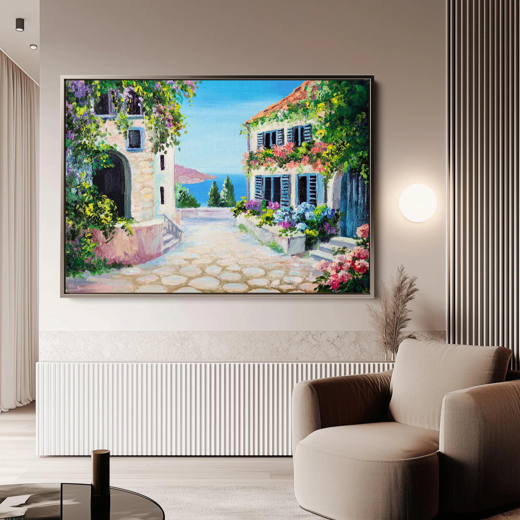 Landscape 136 Canvas Art 60 x 40 cm / Black