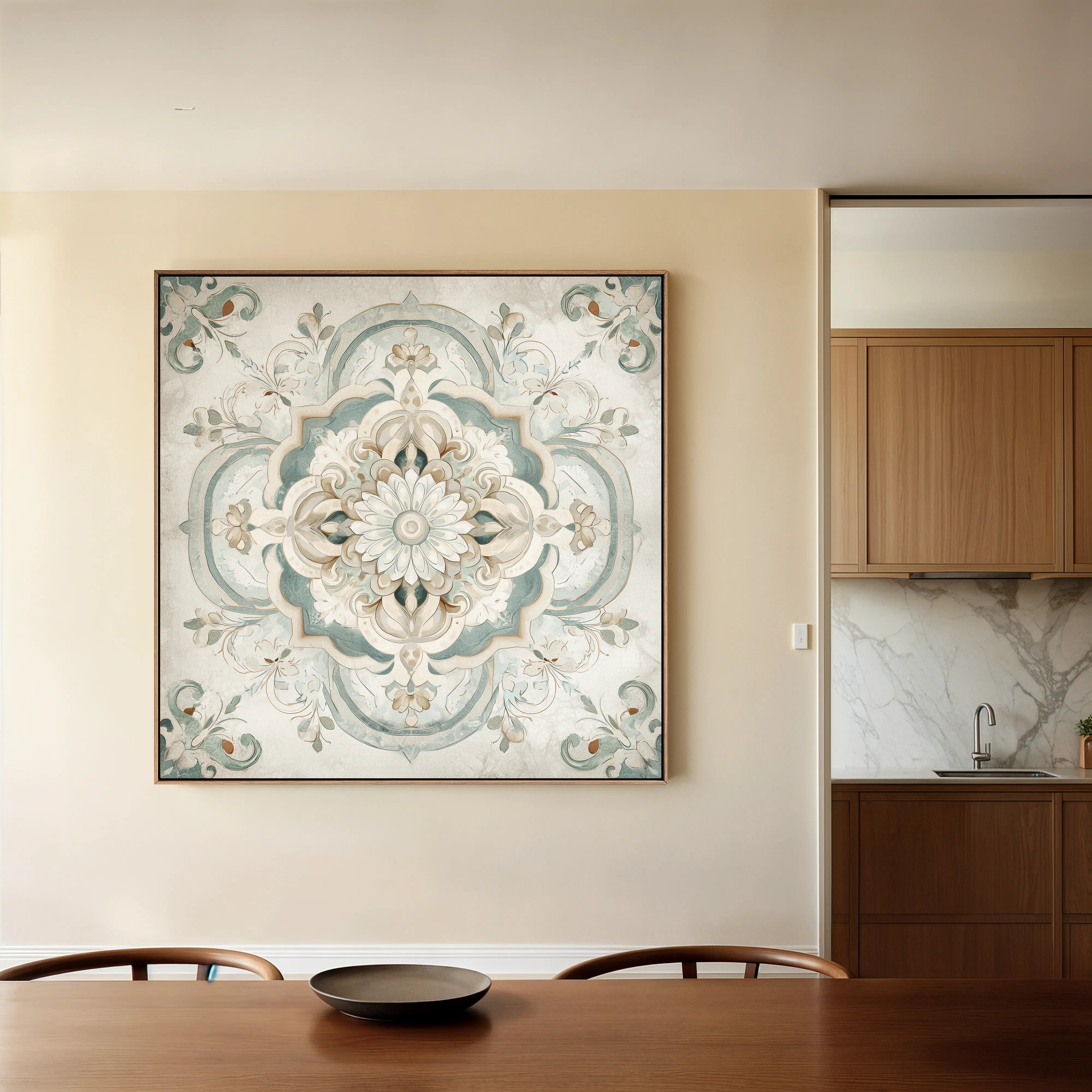 Abstract 1360 Canvas Art 60 x 60 cm / Black