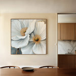 Floral 1360 Canvas Art 60 x 60 cm / Black