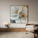 Floral 1360 Canvas Art 60 x 60 cm / Black