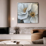 Floral 1360 Canvas Art 60 x 60 cm / Black