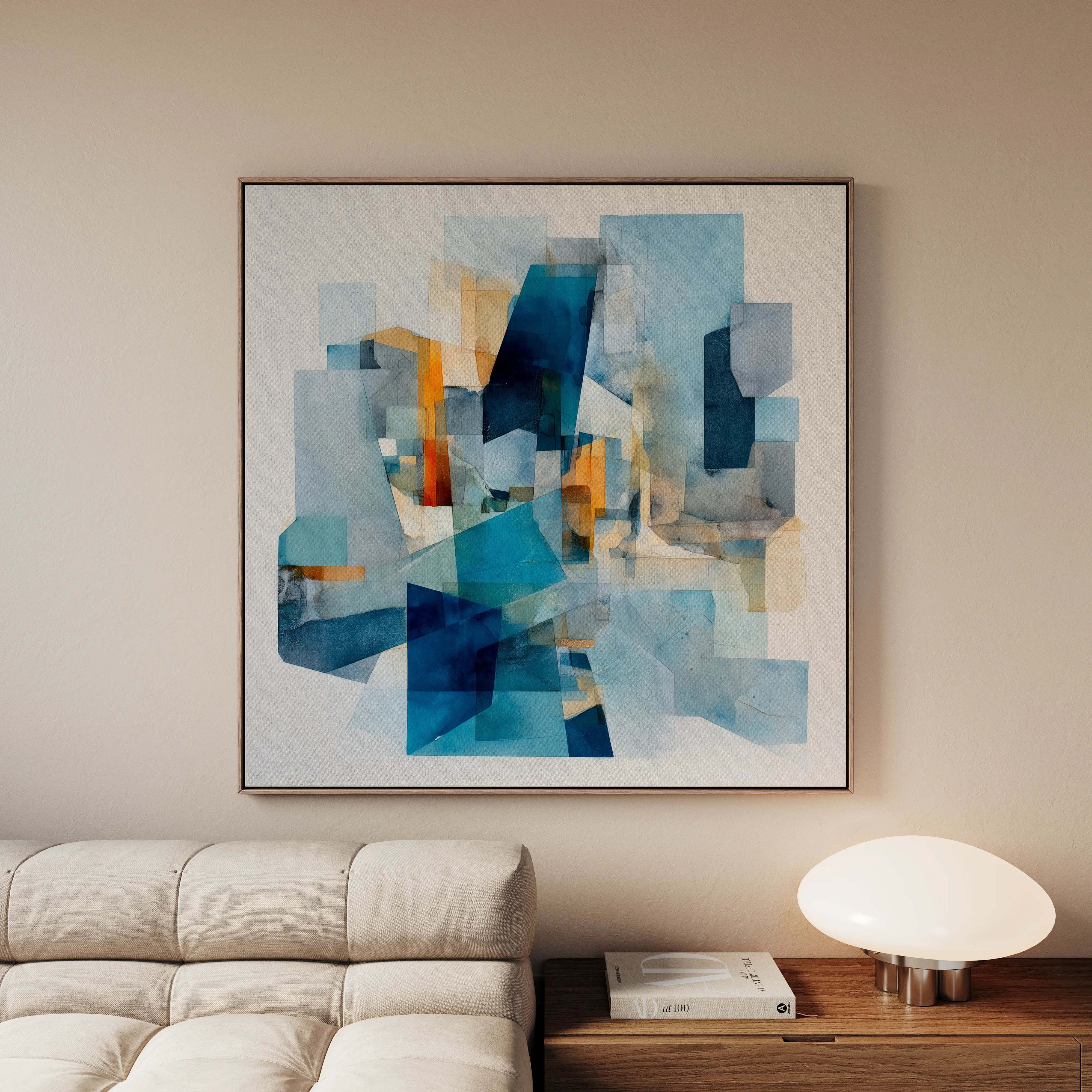 Abstract 1361 Canvas Art 60 x 60 cm / Black