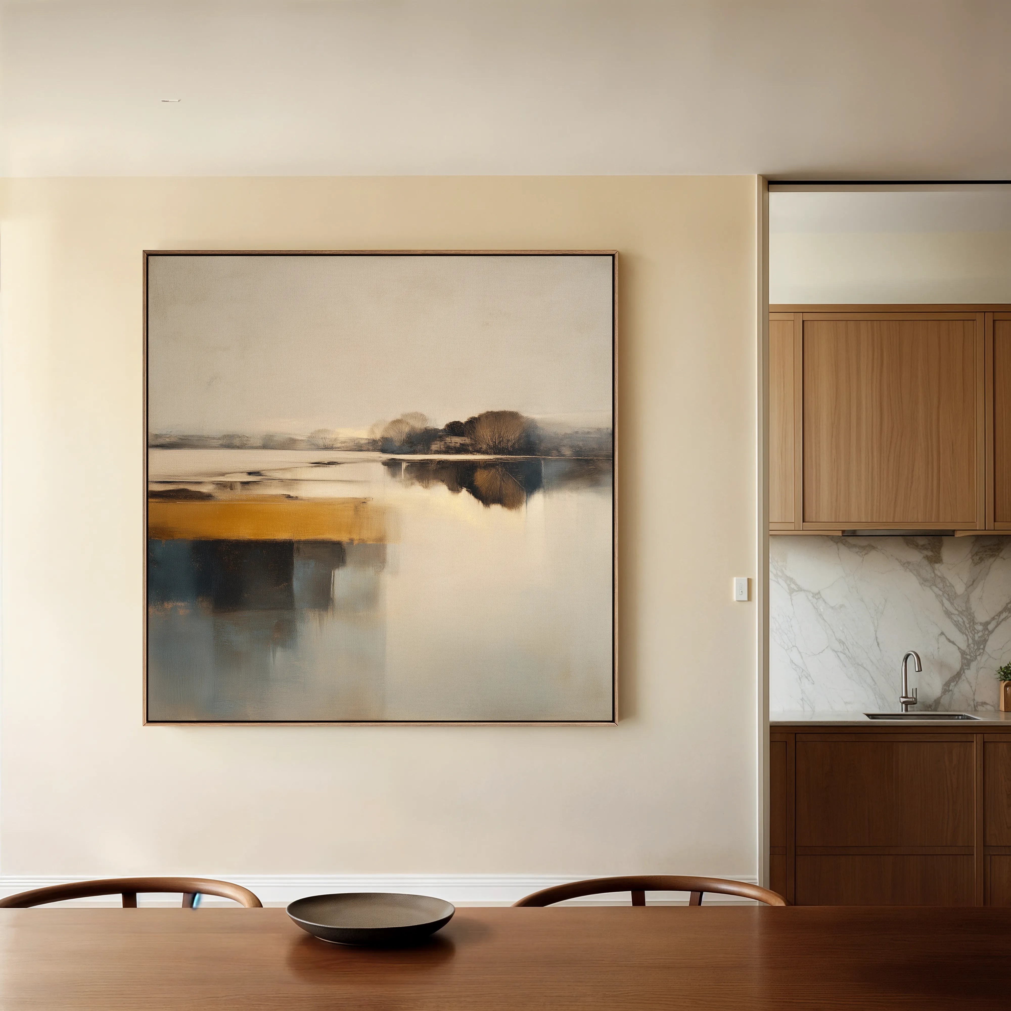 Abstract 1362 Canvas Art 60 x 60 cm / Black