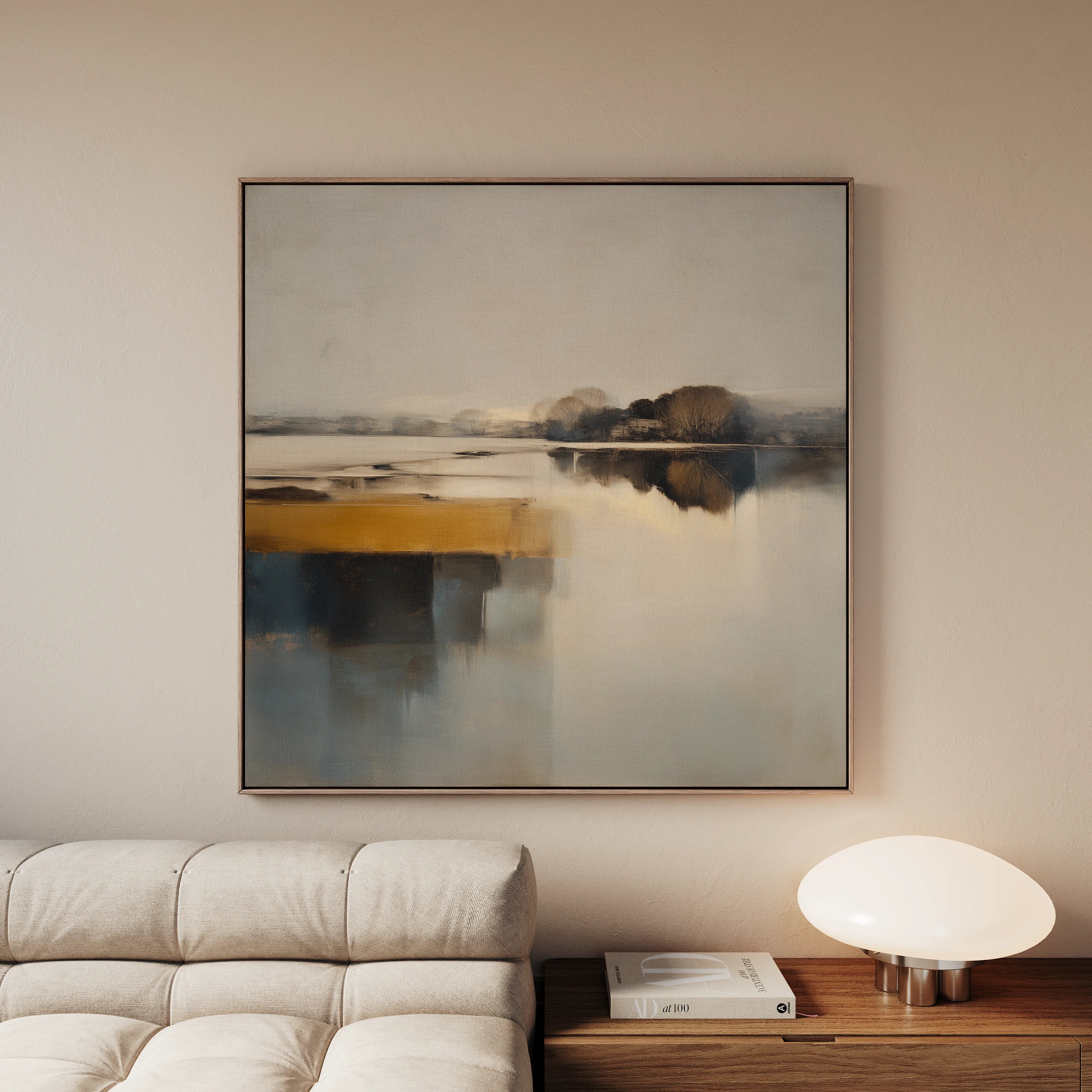 Abstract 1362 Canvas Art 60 x 60 cm / Black