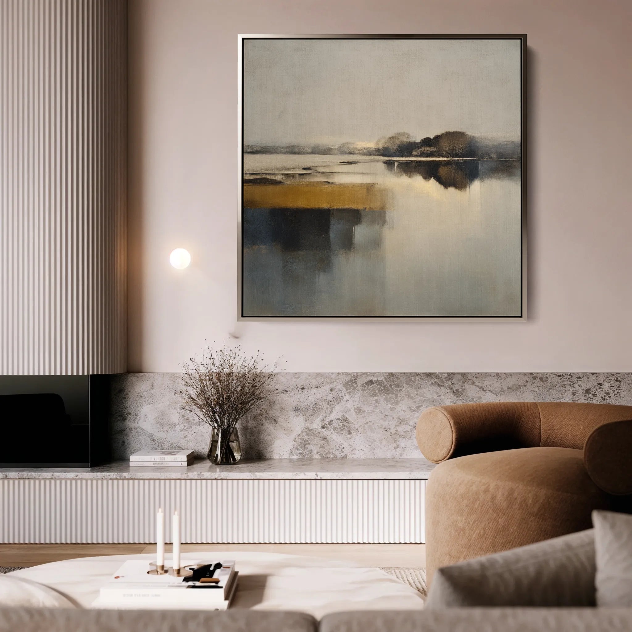 Abstract 1362 Canvas Art 60 x 60 cm / Black