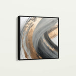 Abstract 1363 Canvas Art 60 x 60 cm / Black