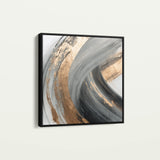 Abstract 1363 Canvas Art 60 x 60 cm / Black