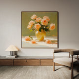 Floral 1363 Canvas Art 60 x 60 cm / Black