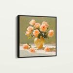 Floral 1363 Canvas Art 60 x 60 cm / Black