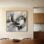 Abstract 1364 Canvas Art 60 x 60 cm / Black