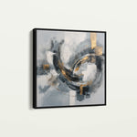 Abstract 1364 Canvas Art 60 x 60 cm / Black