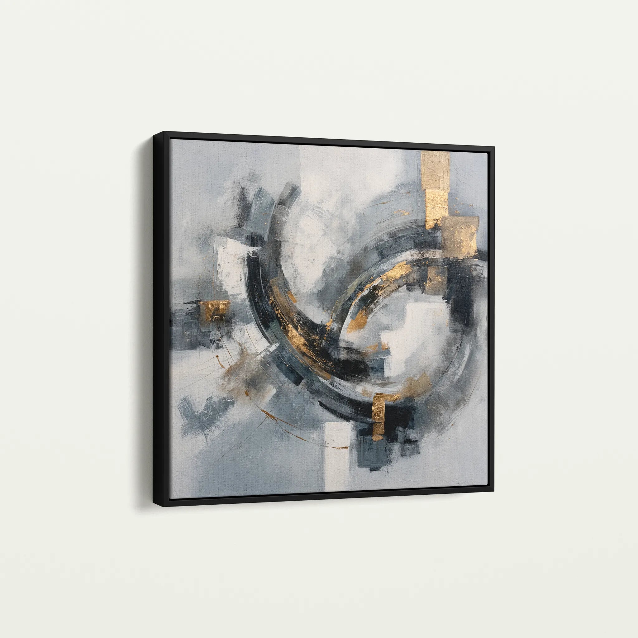 Abstract 1364 Canvas Art 60 x 60 cm / Black
