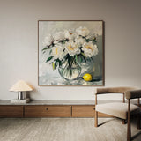 Floral 1364 Canvas Art 60 x 60 cm / Black