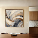 Abstract 1365 Canvas Art 60 x 60 cm / Black