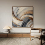 Abstract 1365 Canvas Art 60 x 60 cm / Black