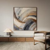 Abstract 1365 Canvas Art 60 x 60 cm / Black
