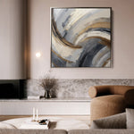 Abstract 1365 Canvas Art 60 x 60 cm / Black