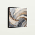 Abstract 1365 Canvas Art 60 x 60 cm / Black
