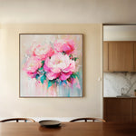 Floral 1365 Canvas Art 60 x 60 cm / Black