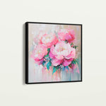 Floral 1365 Canvas Art 60 x 60 cm / Black
