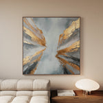 Abstract 1366 Canvas Art 60 x 60 cm / Black