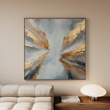 Abstract 1366 Canvas Art 60 x 60 cm / Black