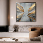 Abstract 1366 Canvas Art 60 x 60 cm / Black