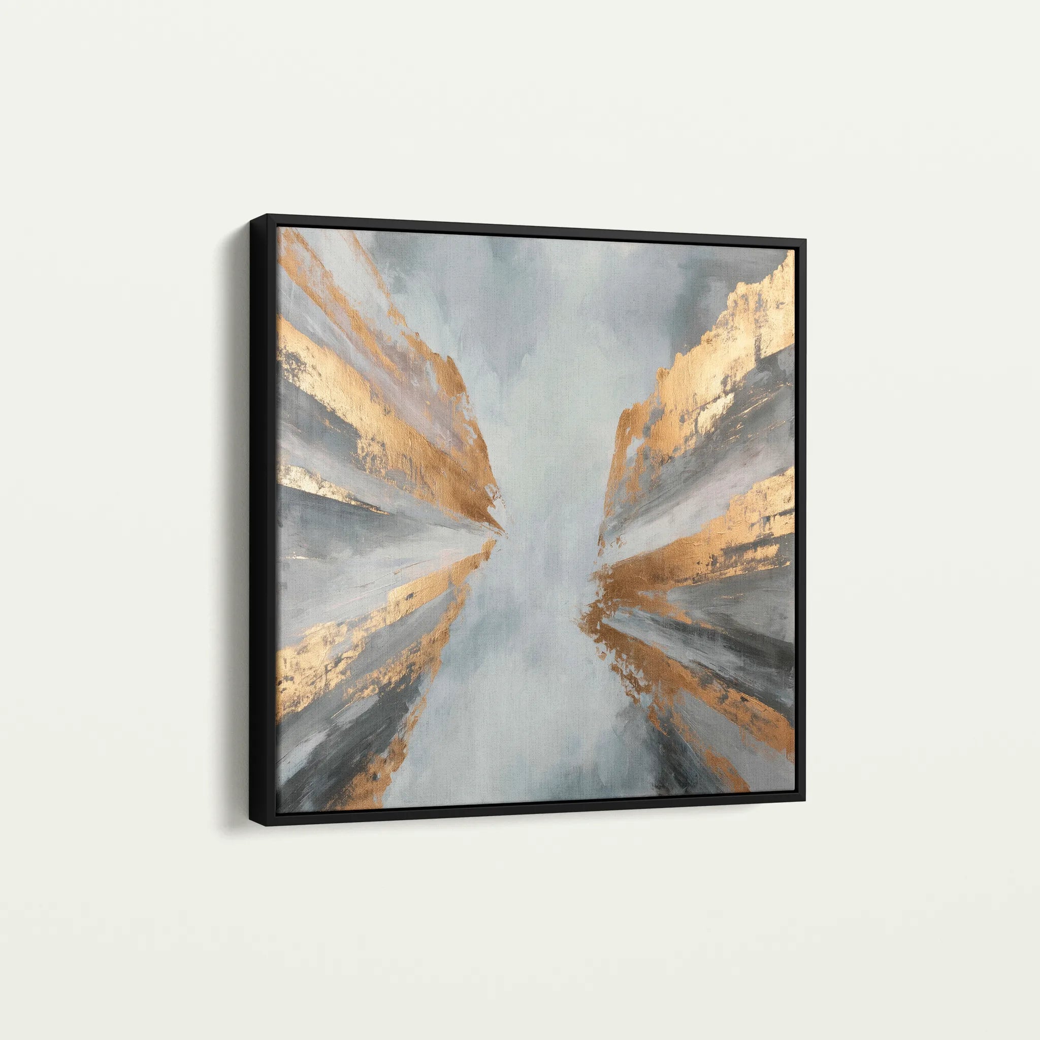 Abstract 1366 Canvas Art 60 x 60 cm / Black